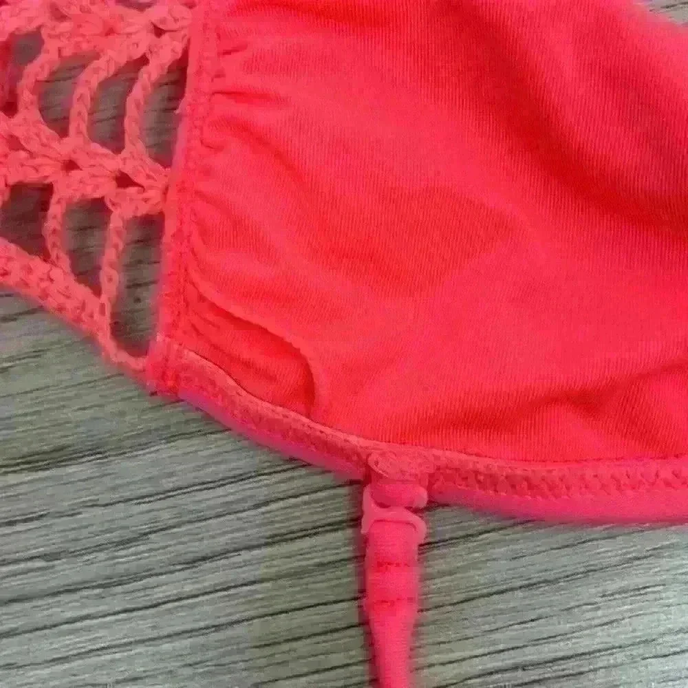 American Eagle Neon Pink Bikini Top Size XS